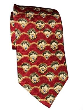 Robert Talbott Omaggio Silk Tie – Red‎ Character Pattern – 58.5"